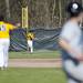 Chelsea Gibson Stoffer throws to the infield as a Skyline player scores a run in the first game on Monday, April 22. Daniel Brenner I AnnArbor.com